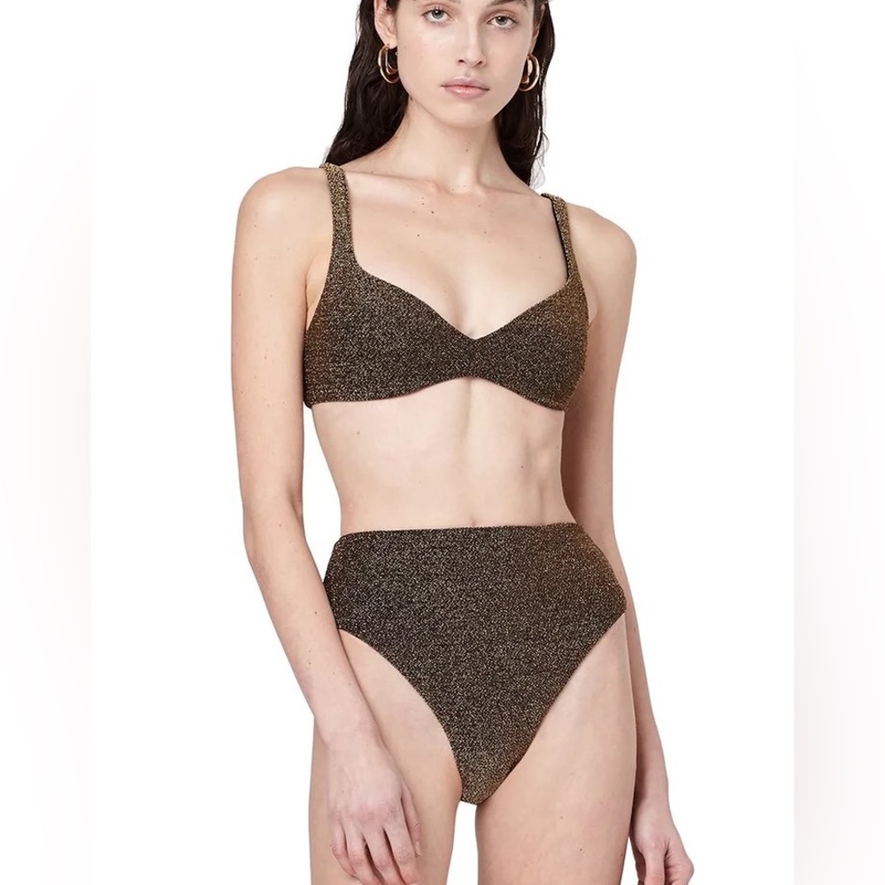 ALIX NYC Metallic Bikini Set